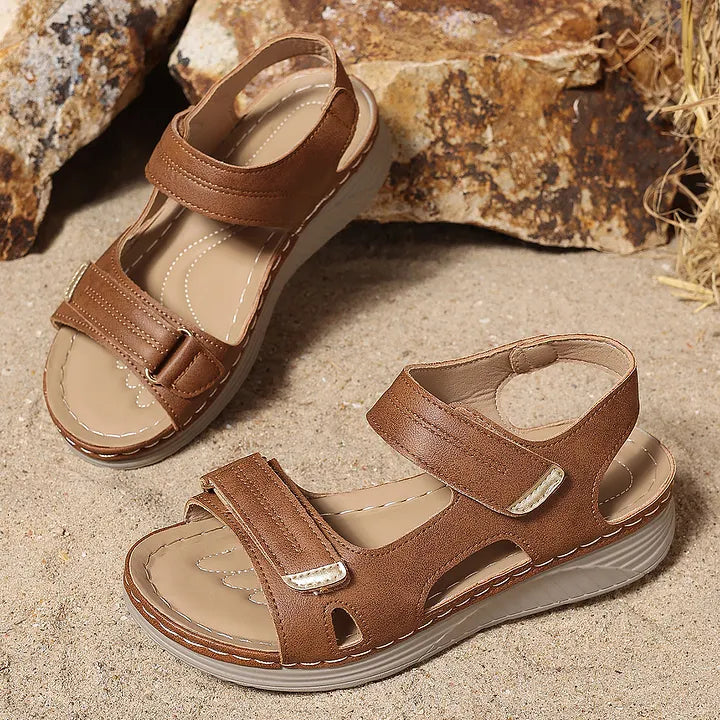 Astride - Orthopedic Leather Sandals With Soft Soles