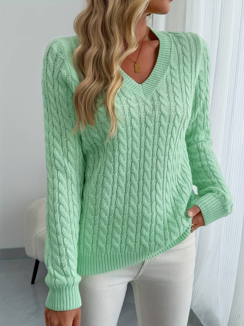 Sivanit - Long Sleeve Ribbed Sweater