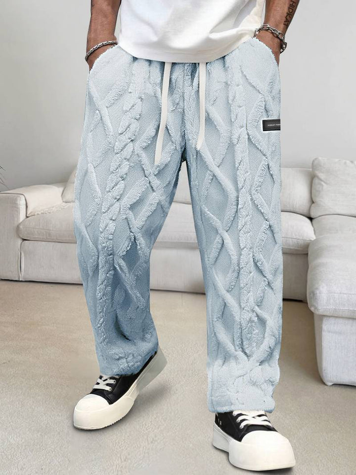 Zecharia - Geometric Patterned Pant With Elastic Waist