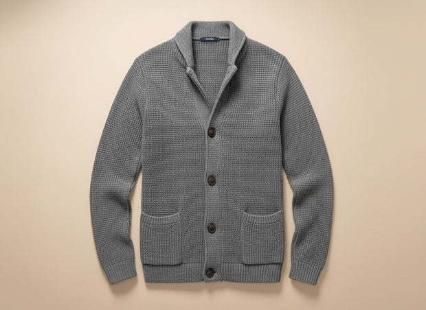 Eskel - Elegant Long Sleeve Wool Cardigan