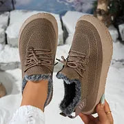 Rishyline - Sneakers With Lace-Up Closure and Fuzzy Lining