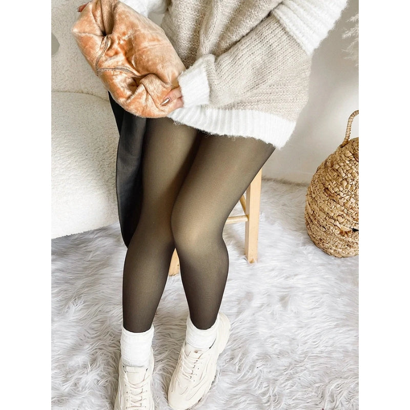Valesia - Fleece Lined Translucent Tights