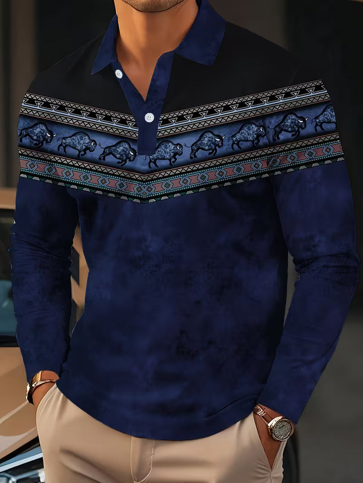 Tamas - Casual Vintage Color 3D Print Polo Shirt