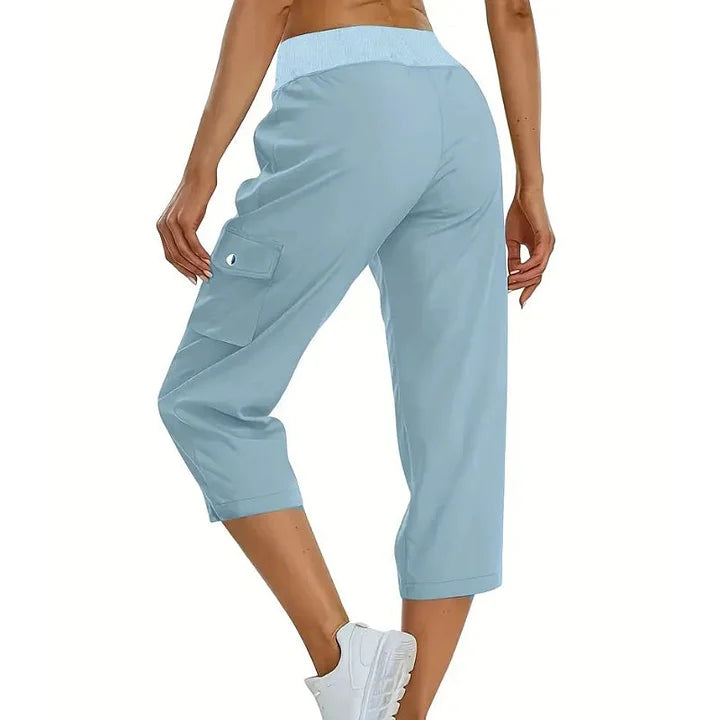 Mileni - Comfortable High-Waist Capri Pant With Practical Pockets