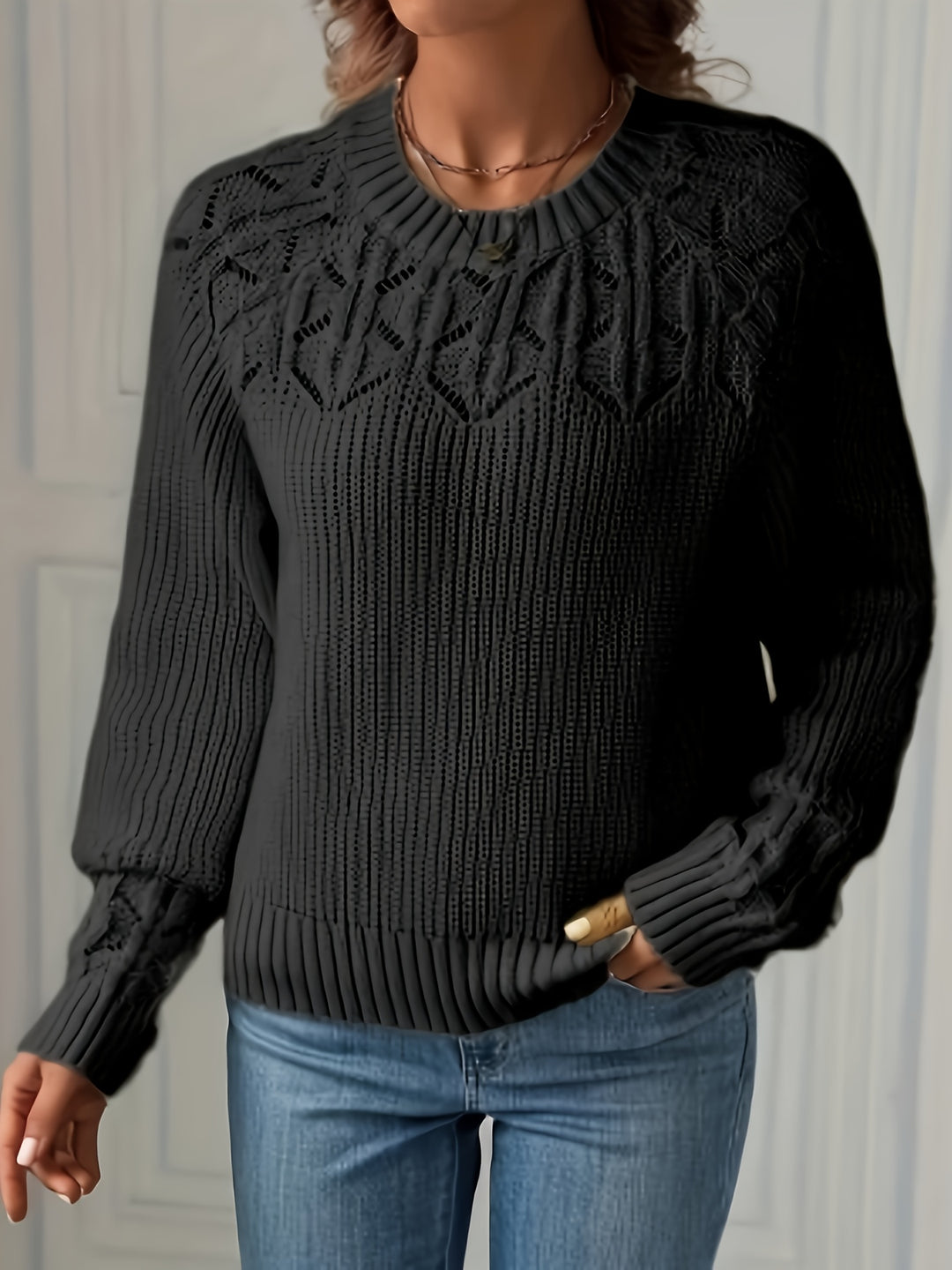 Nasia - Eelegant Long Sleeve Sweater