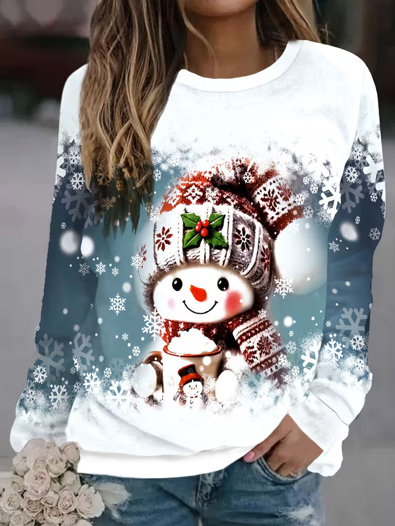 Roweyura - Cross-Border Printed Christmas Sweatshirt