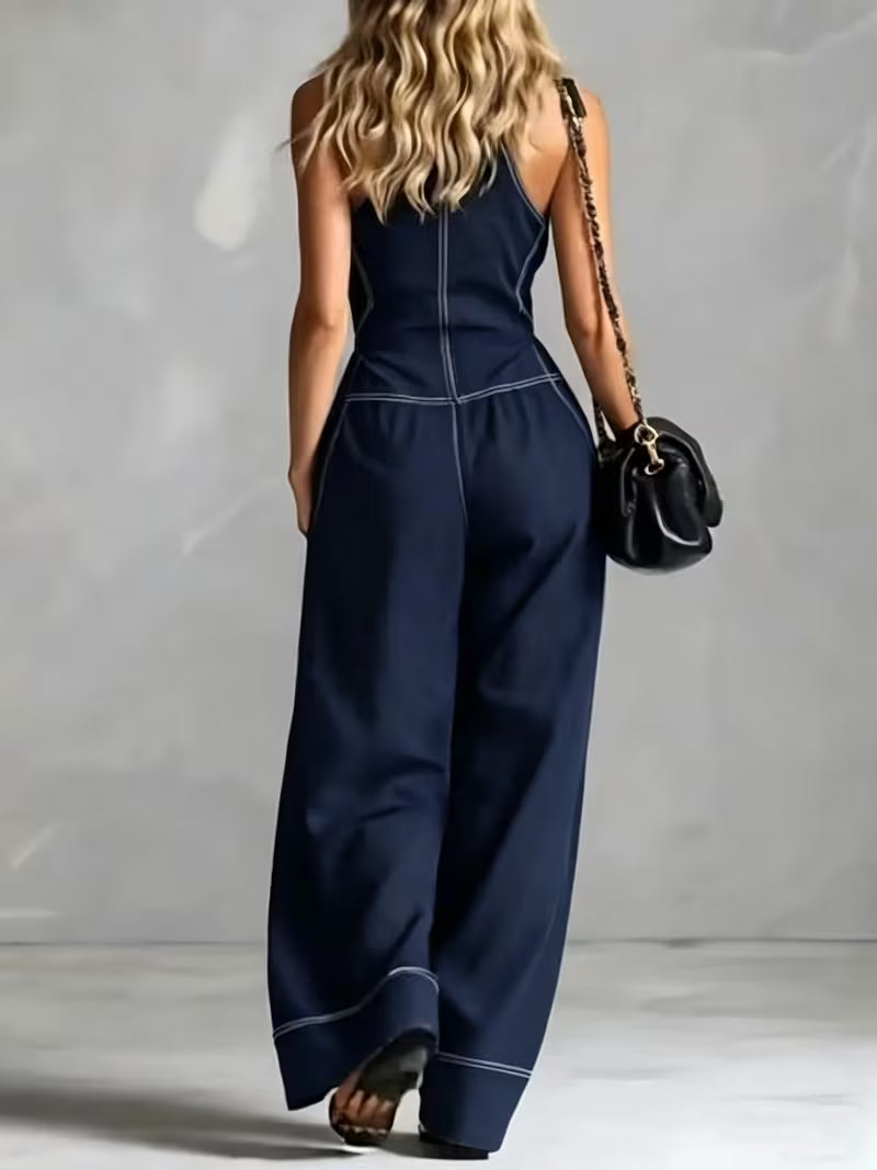 Bryana - Patchwork Striped Jumpsuit