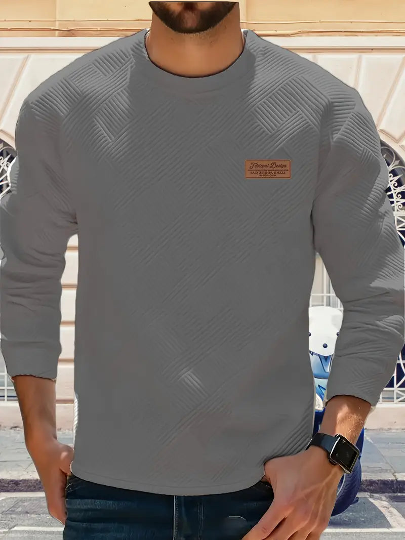 Malinga - Casual Geometric Pattern Sweatshirt With Long Sleeve