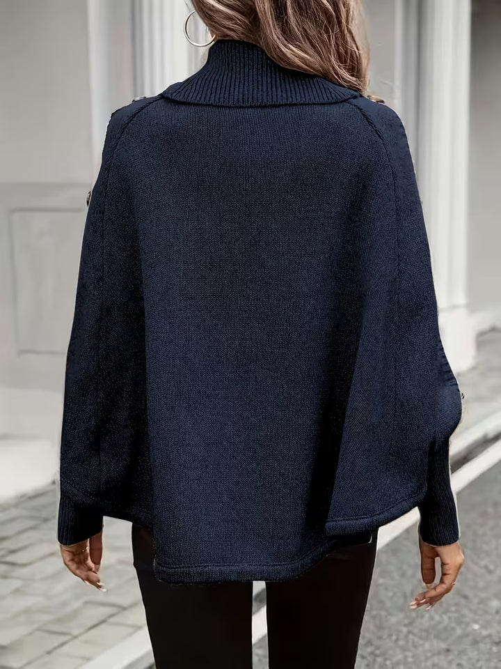 Lolana - High-Neck Sweater With Twisted Style