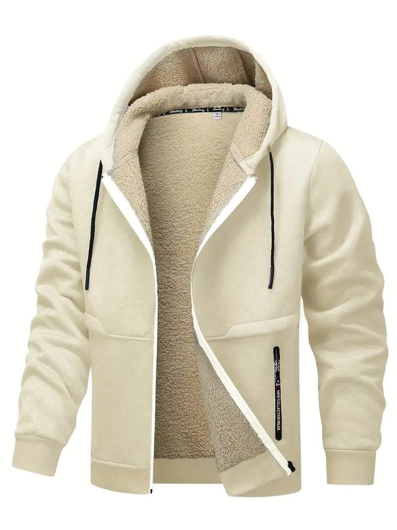Helge - Casual Long Sleeve Zip-Up Hoodie