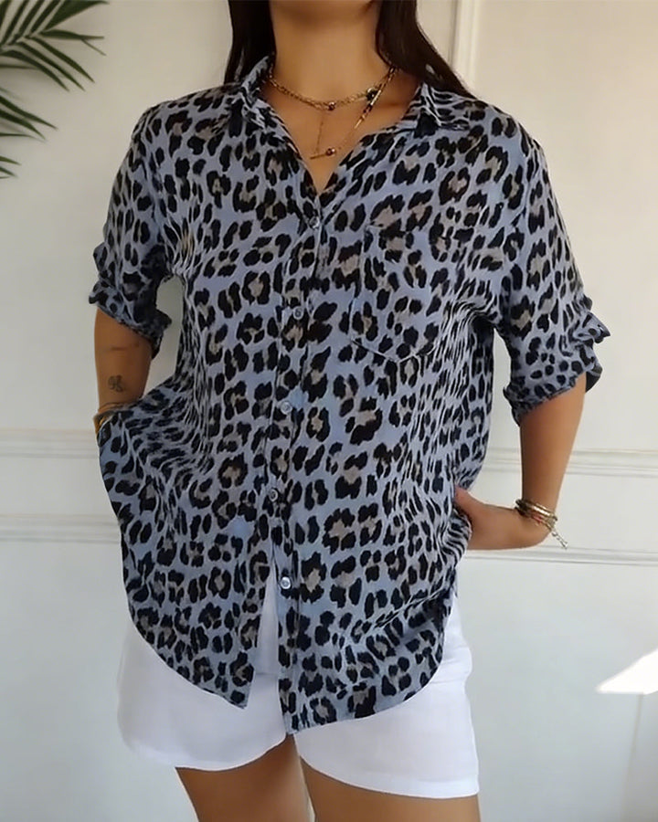Shifra - Leopard Print Fashion Blouse