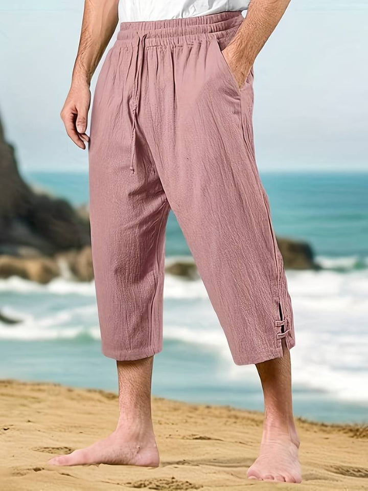 Eksteen - Casual Linen Pants With Multi-Pocket
