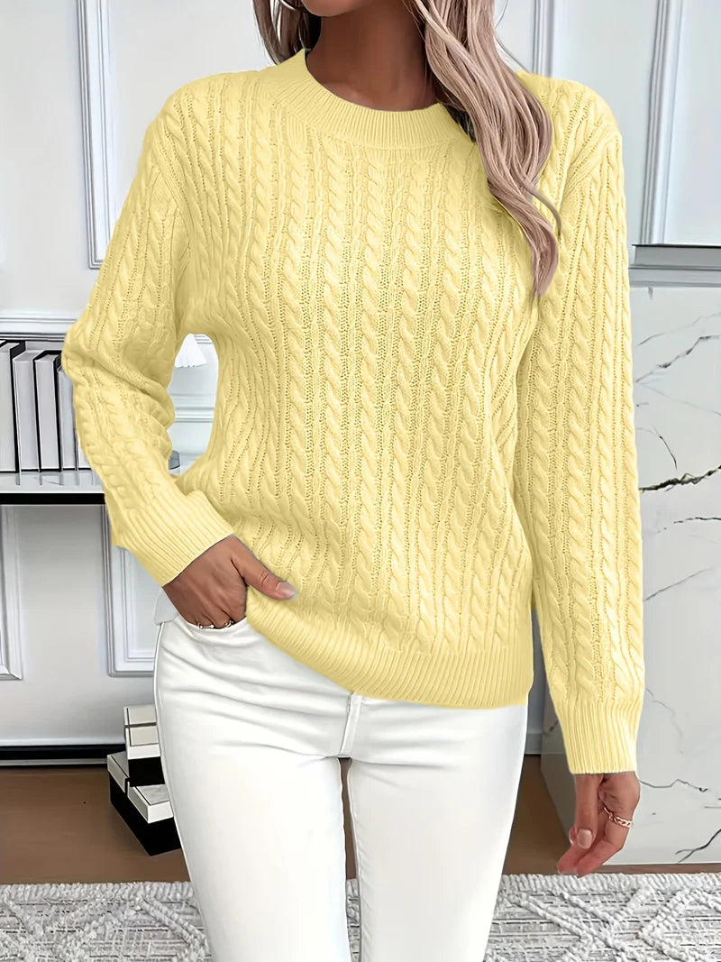 Quinisha - Cable Knitted Sweater