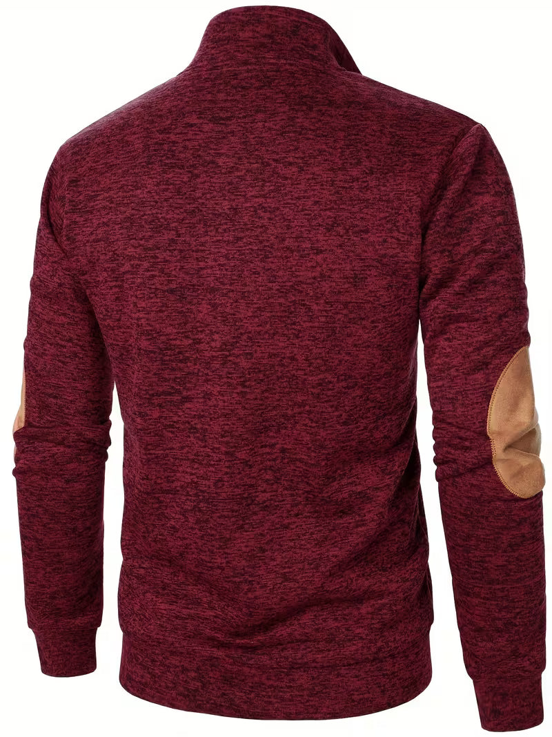 Quilener - Stand Collar Long Sleeve Sweatshirt