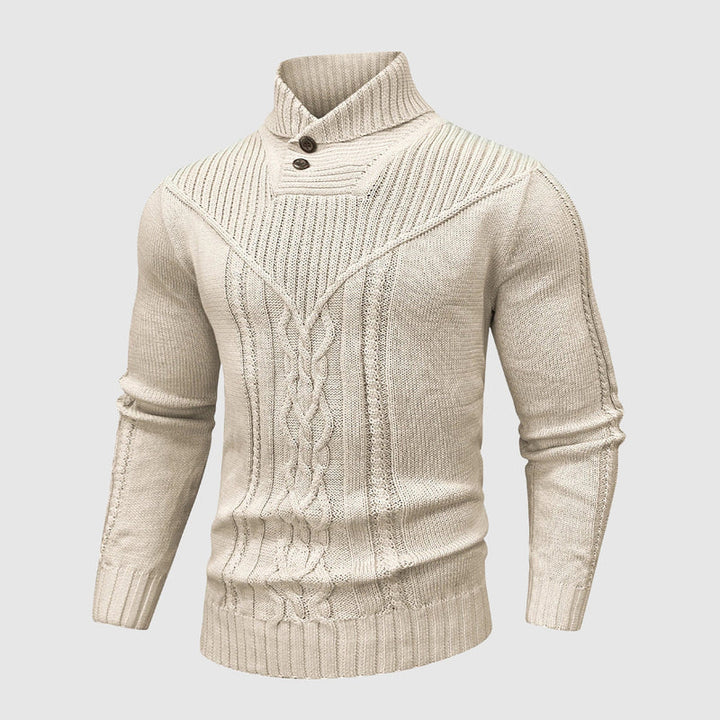 Gregorio - Knitted Swaeter With Shawl Collar