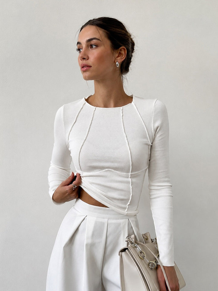Tawia - Slim Fit Ribbed Long Sleeve Top