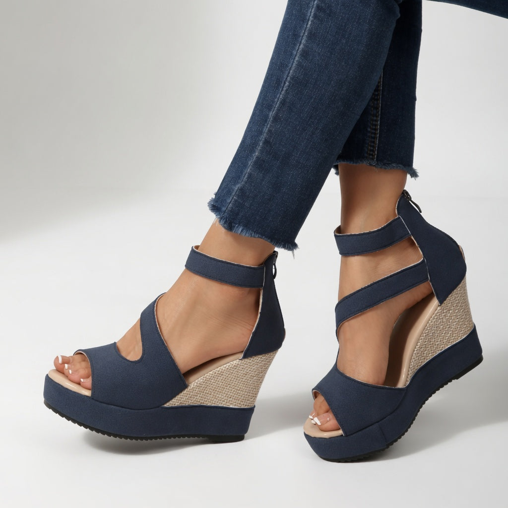 Madoka - Wedge Sandal With Elastic Strap