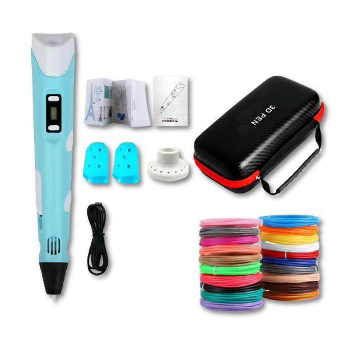 SketchFlow - Portable 3D Printing Pen Set With LED Display