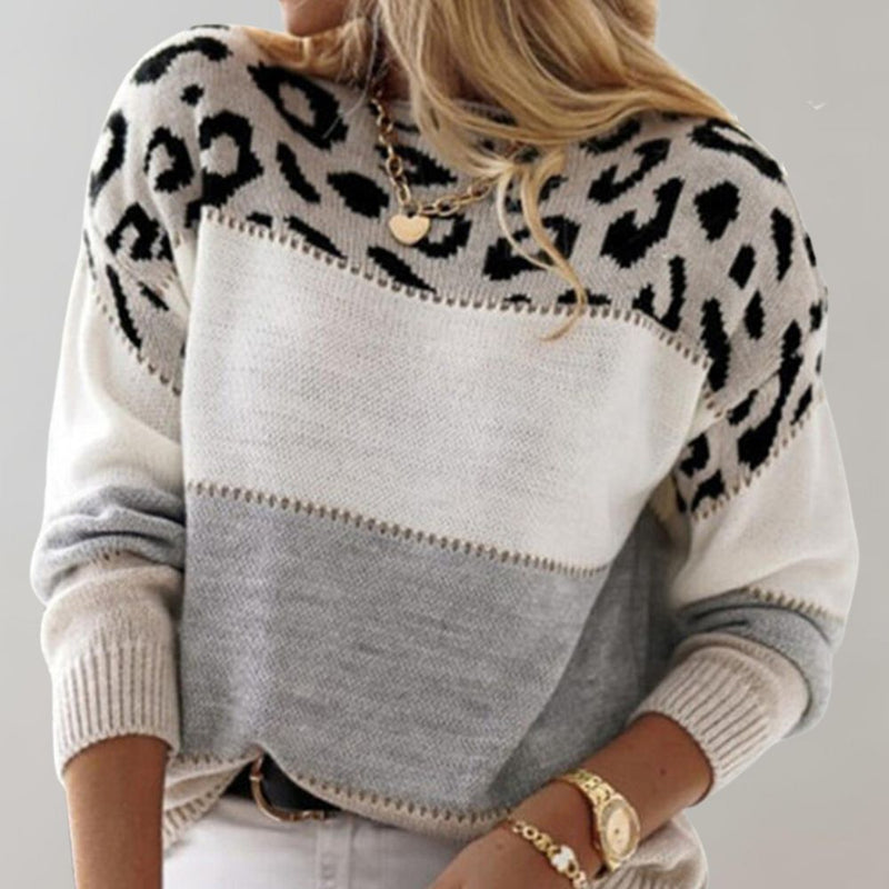 Diletta - Elegant Leopard Print Sweater