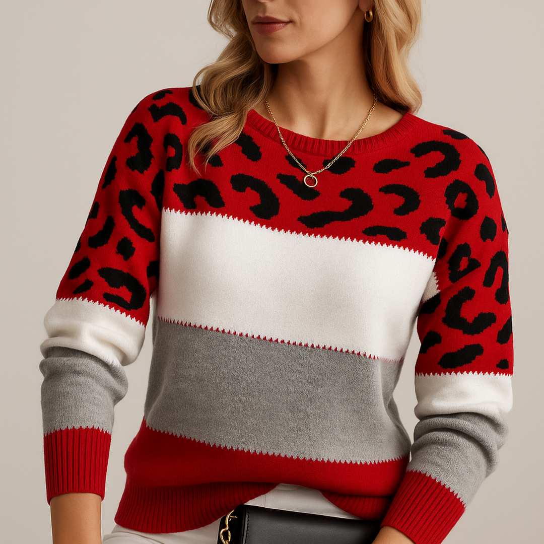 Zarey - Elegant Leopard Sweater