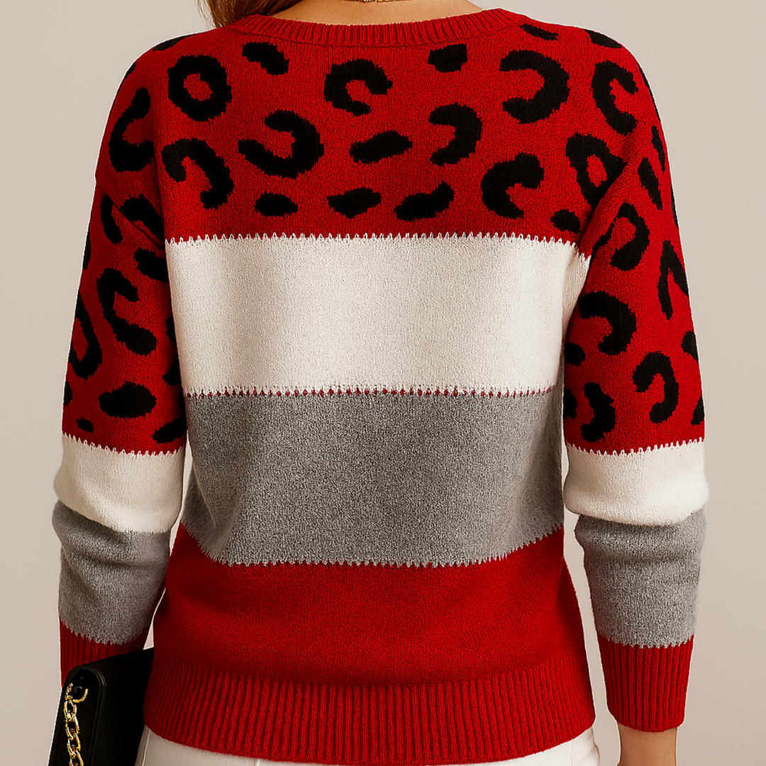 Zarey - Elegant Leopard Sweater