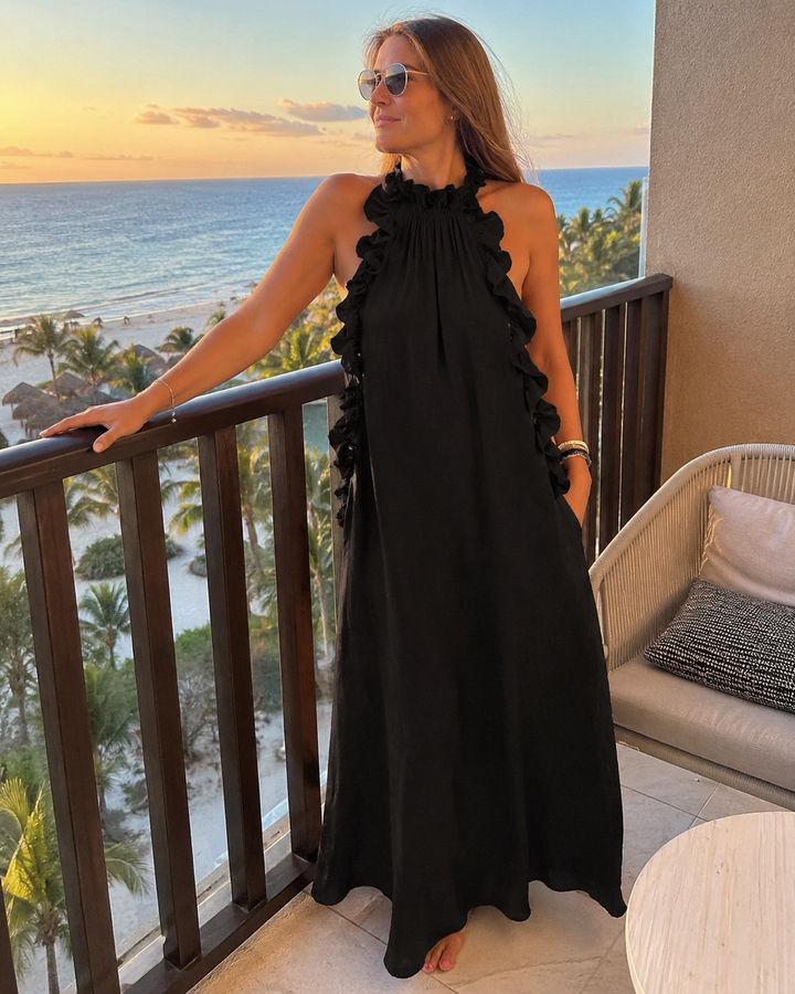Vasara - Bohemian Maxi Dress With Ruffles
