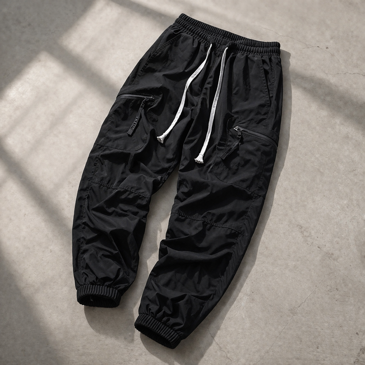 Johnas - Casual Cargo Pants With Drawstring