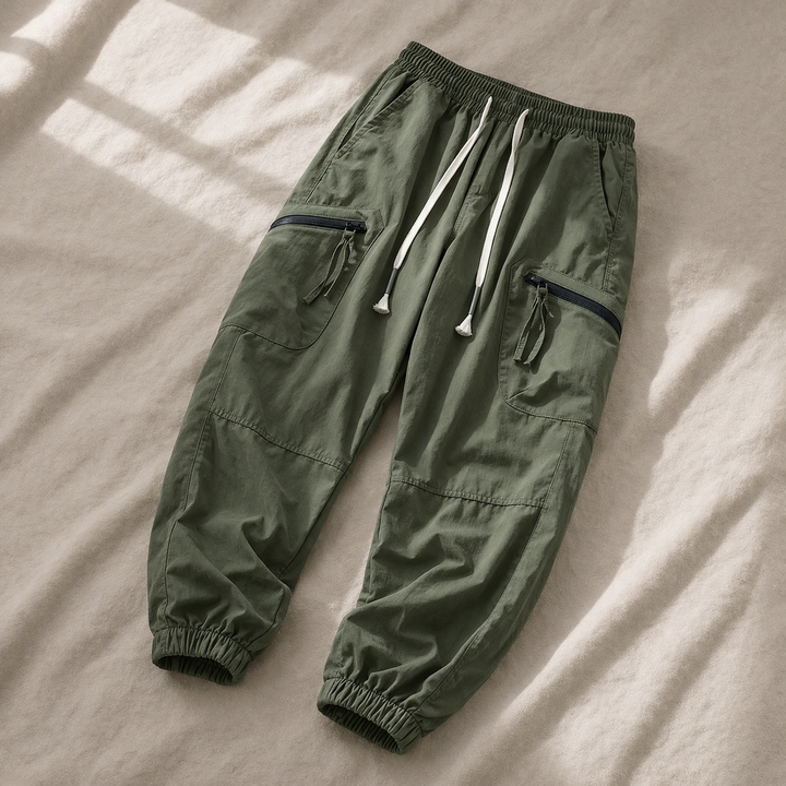 Johnas - Casual Cargo Pants With Drawstring