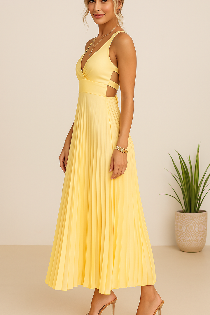 Tuuliki - Sleeveless Pleated Midi Dress