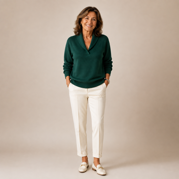 Valeis - Long Sleeve V-Neck Sweater