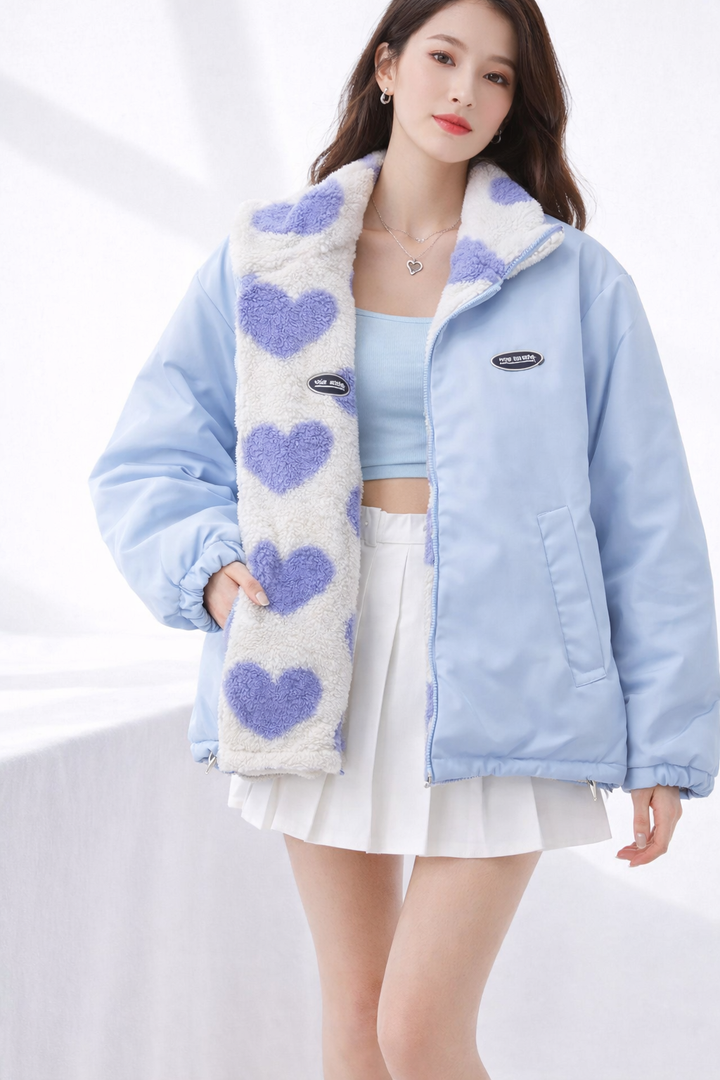 Almit - Long Sleeve Jacket With Heart Print