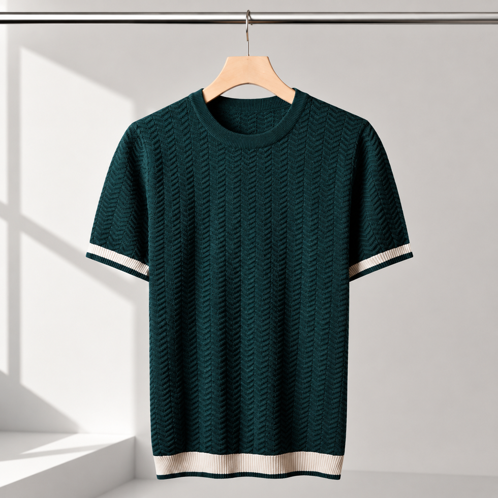 Reagan - Textured Short Sleeve Knit Pullover
