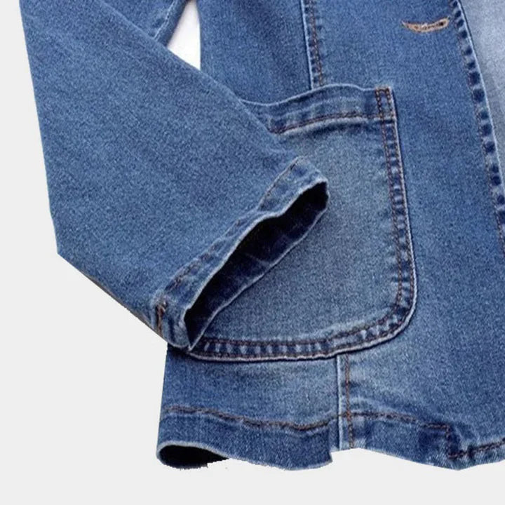 Enara - Fluid Denim Jacket With Pockets