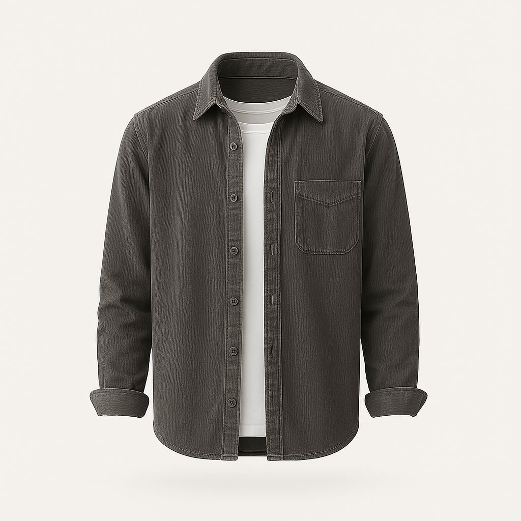 Hamdun - Corduroy Shirt With Buttons
