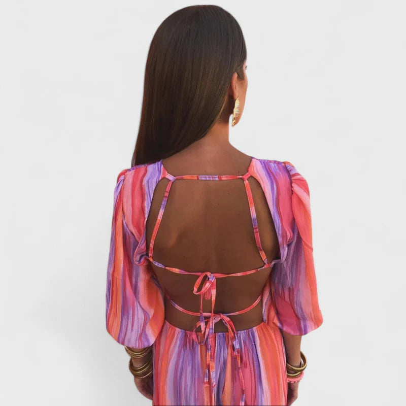Azevedo - Elegant Long Dress With Cuts