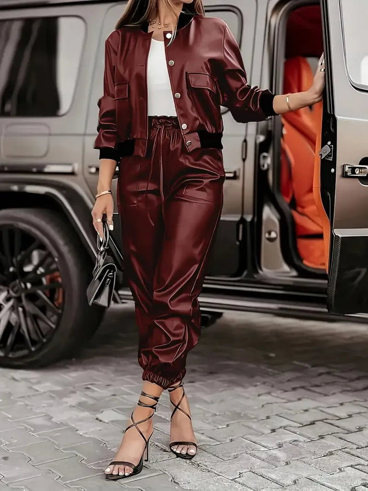 Tabea - Leather Two Piece Set