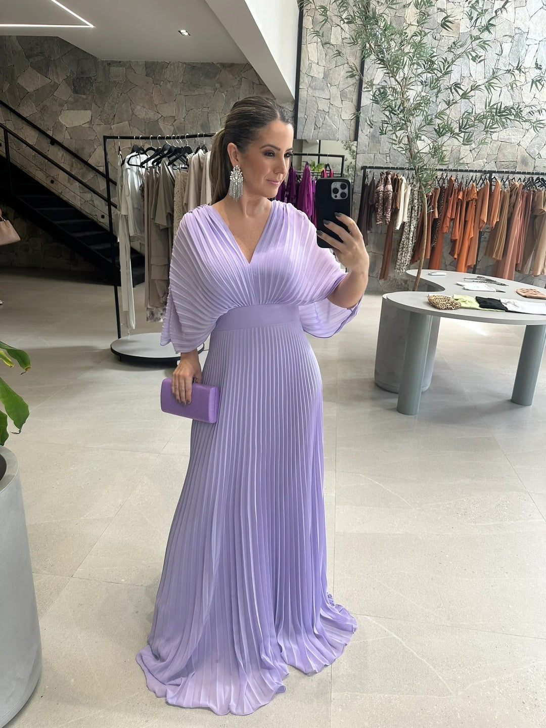 Valerija - Vibrant Pleated Maxi Dress