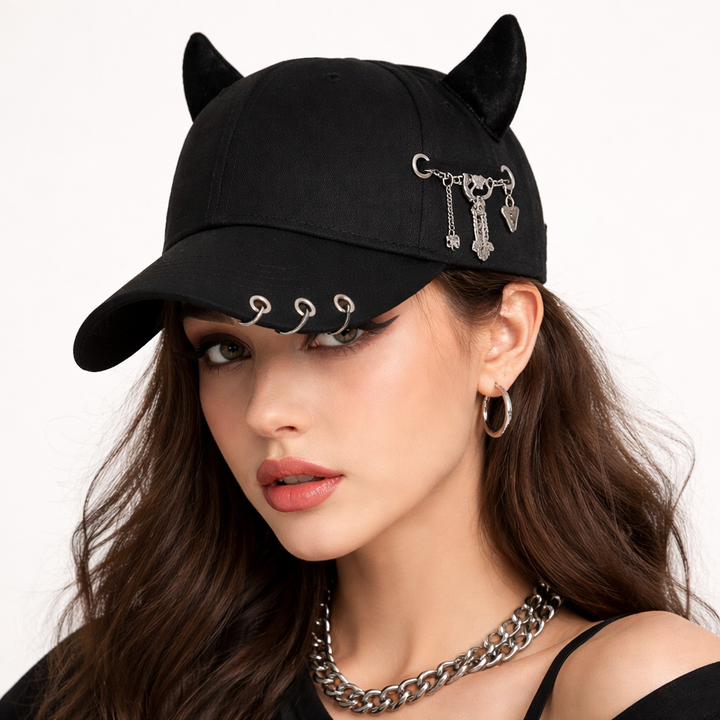 Gonzalez - Adjustable Cow Horn Peaked Cap