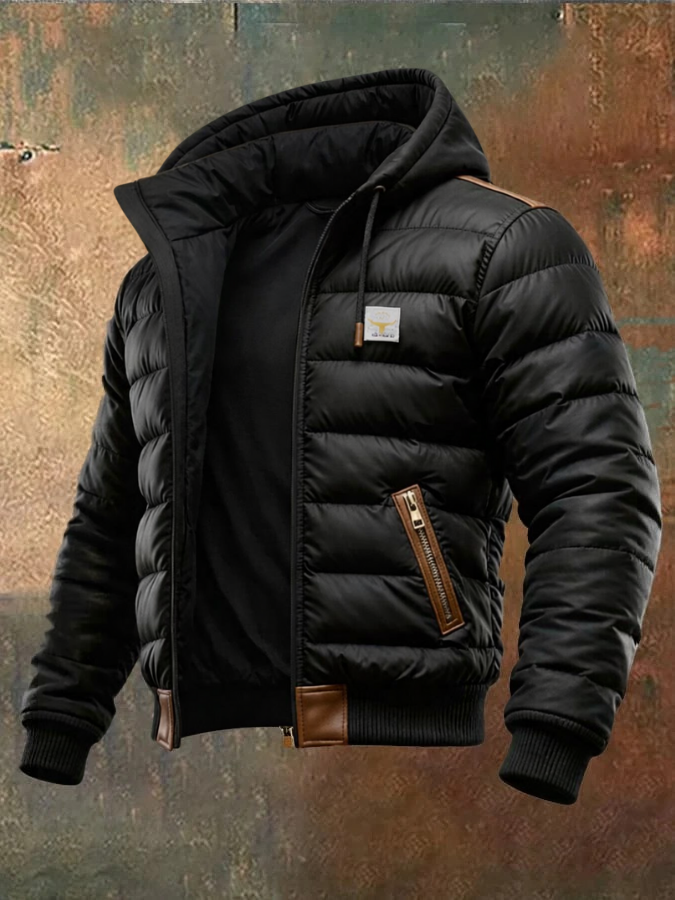 Zviad - Casual Lined Hooded Jacket With Pocket
