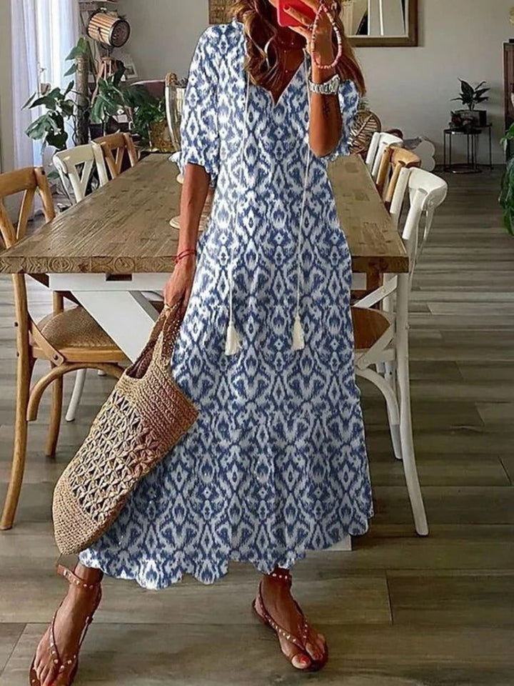 Verute - Floral Velvet Maxi Dress