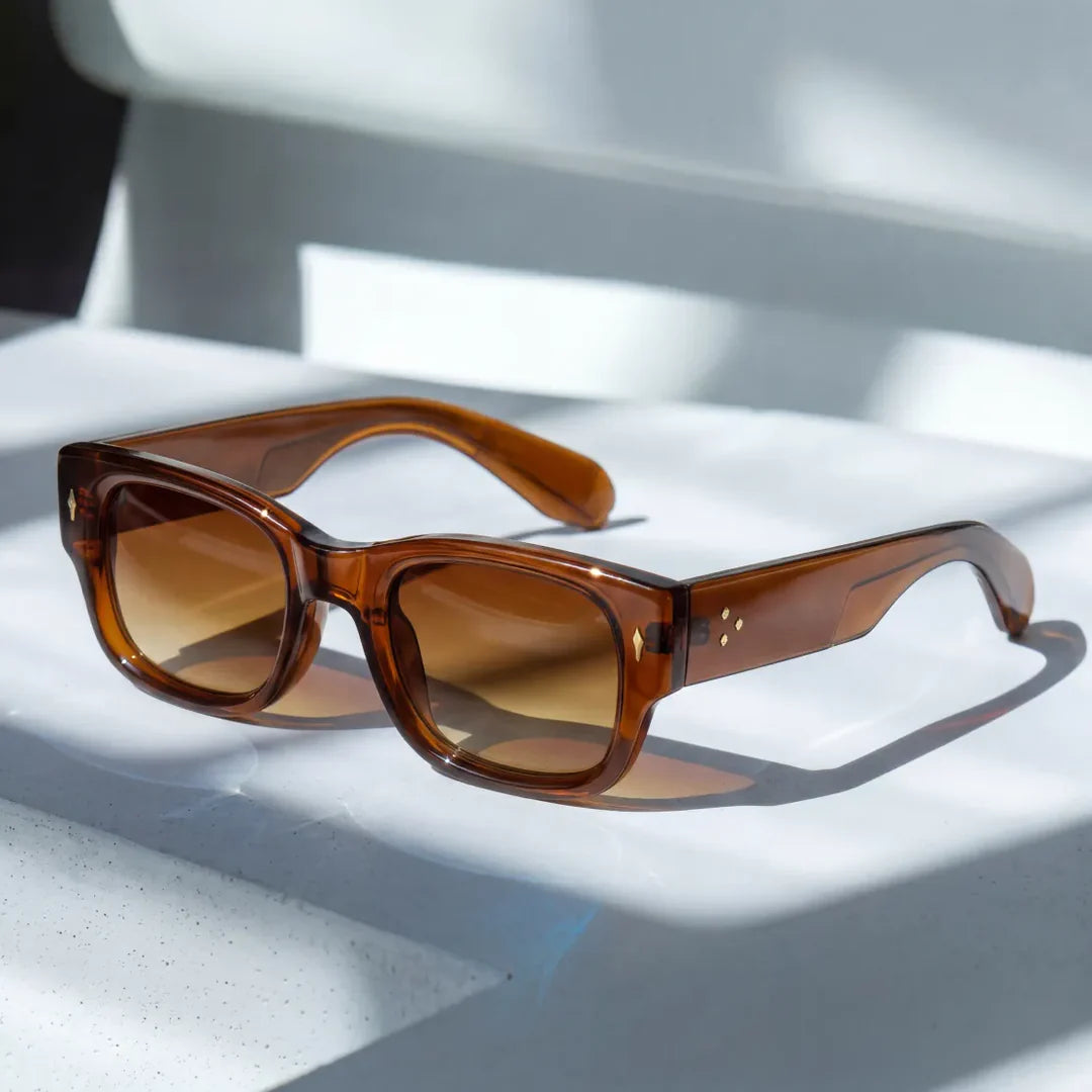 Milo - Square Frame Tinted Lens Sunglasses