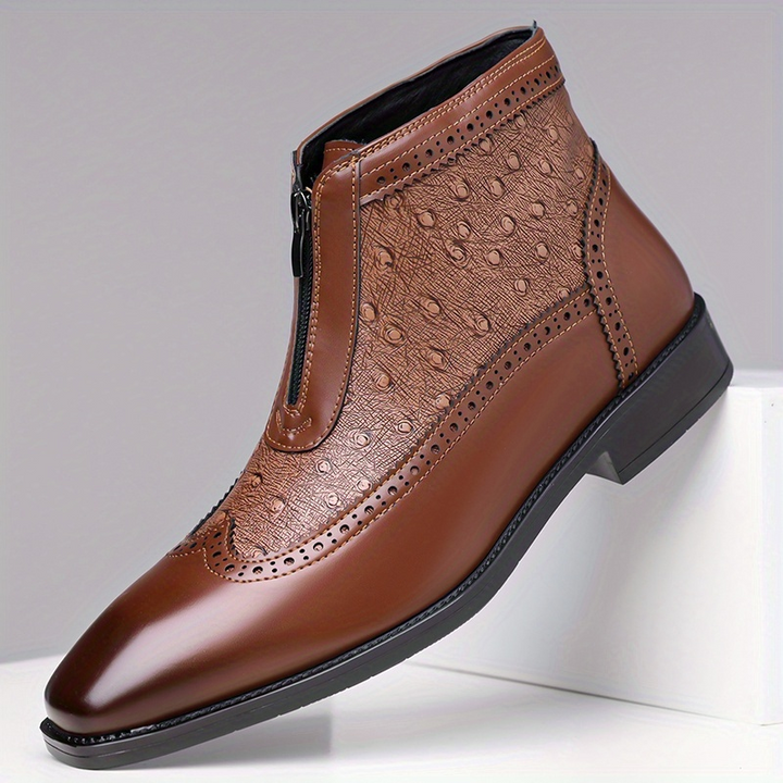 Butler - Zipper Leather Boots