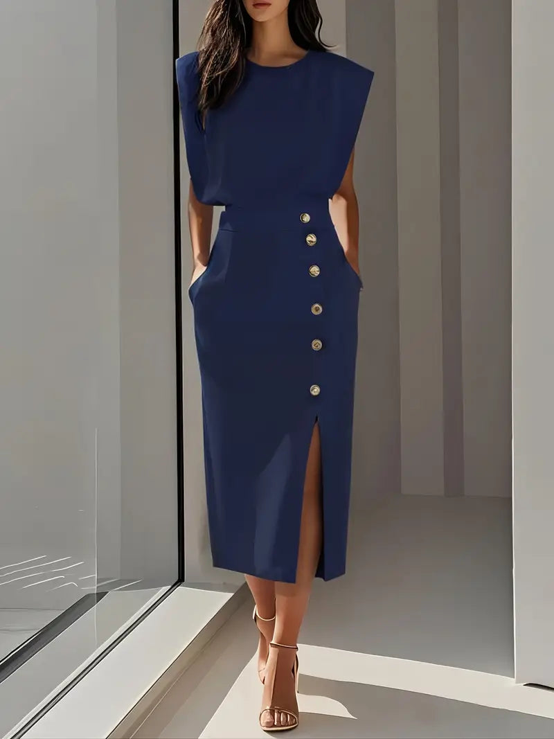 Yasmin - Midi Dress With Side Slit