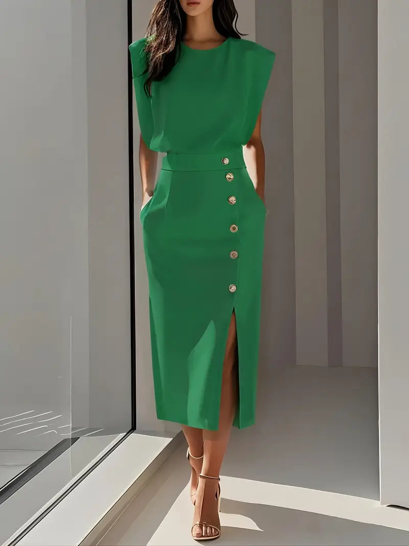 Yasmin - Midi Dress With Side Slit