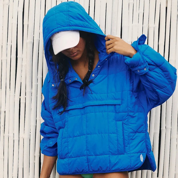 Merve - Elegant Long Sleeve Puffer Jacket