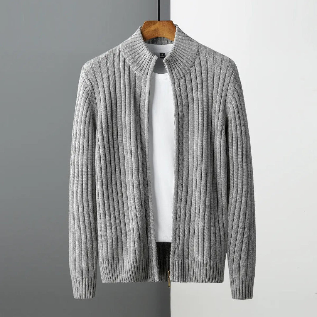 Ovidiu - Stripped Cardigan With Zipper