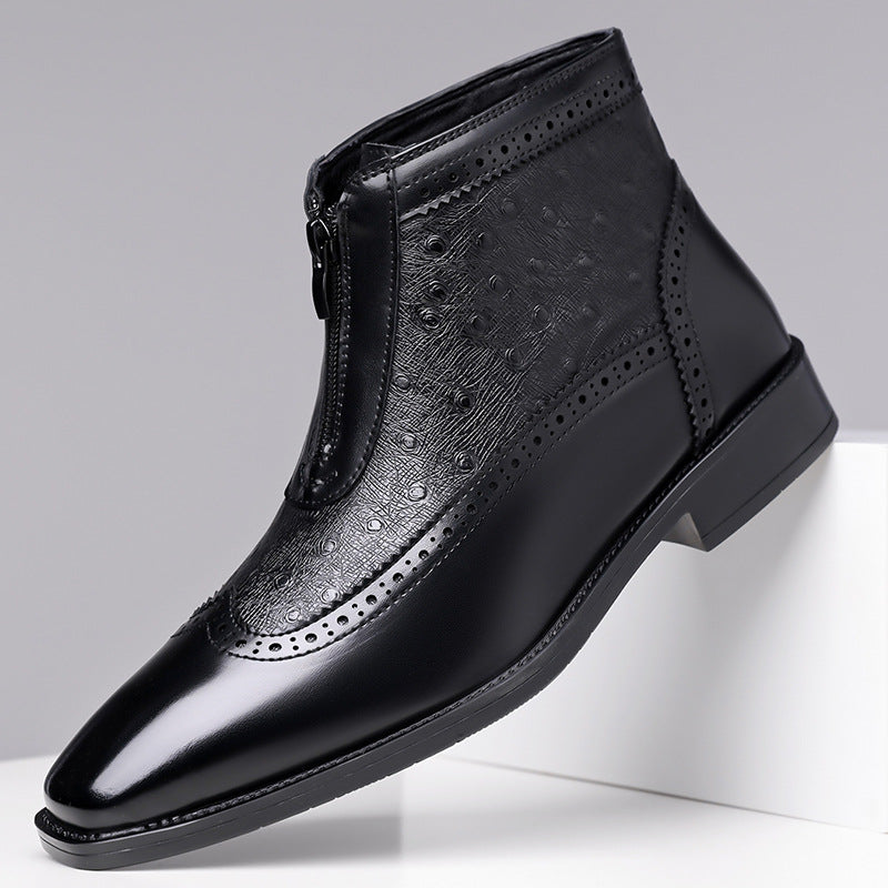 Butler - Zipper Leather Boots