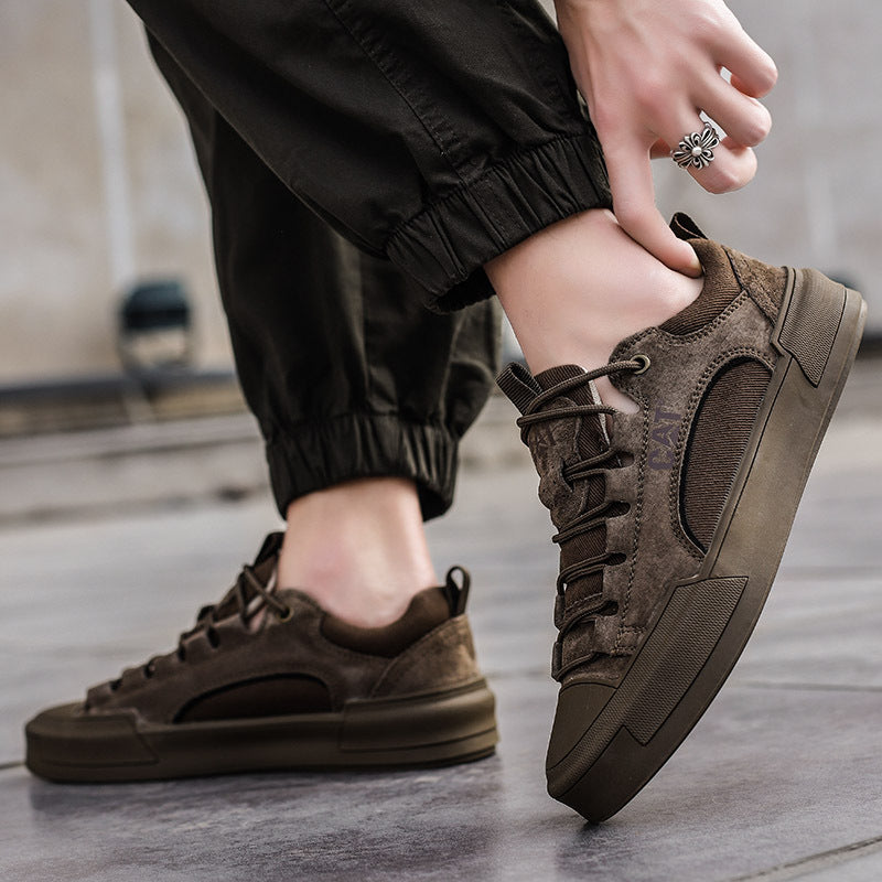 Fohicast - Casual Suede Lace Up Sneakers