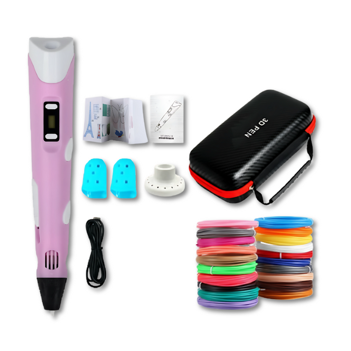 SketchFlow - Portable 3D Printing Pen Set With LED Display