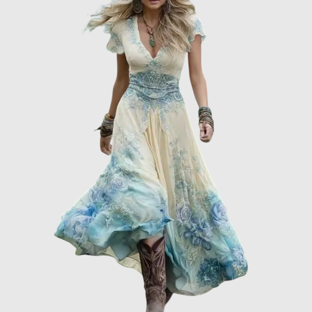 Vihangi - Fitted And Loose Floral Dress